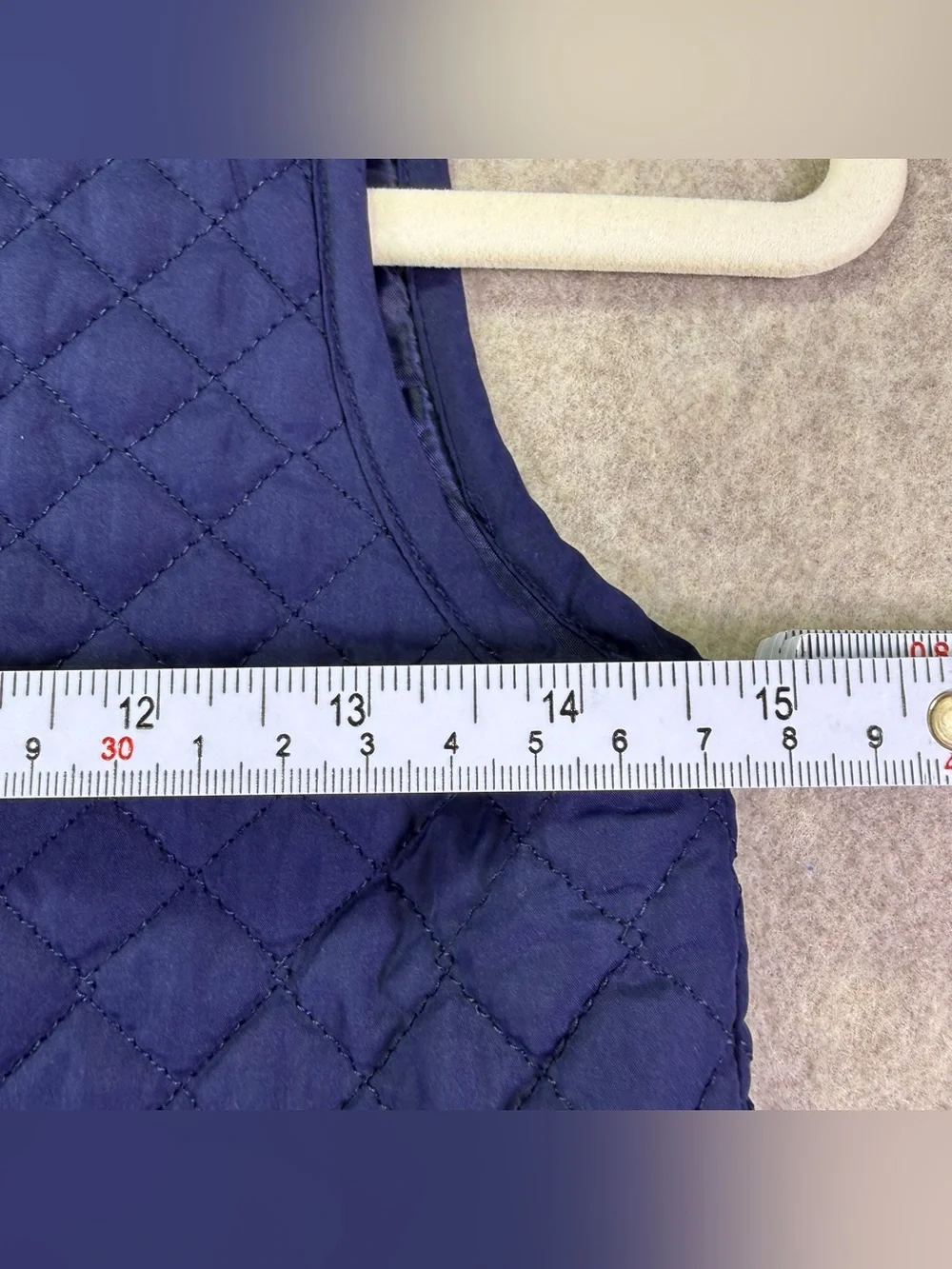 Gymboree Girls' Quilted Navy Vest with Button Front EUC Size Large